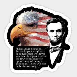 Abraham Lincoln Quote 4 Sticker